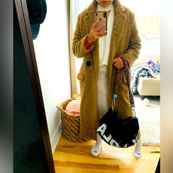 NWOT Luxurious BIMBA Y LOLA long textured coat size Small - Picture 3 of 7